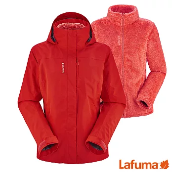 【Lafuma】女 ACCESSCT二件式防水保暖刷毛外套S橘紅