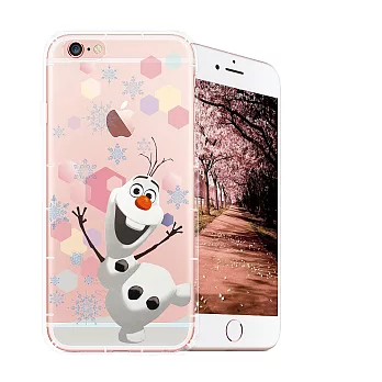 冰雪奇緣展場限定版 iPhone 6s/6 透明軟式空壓殼(彩色雪花雪寶)