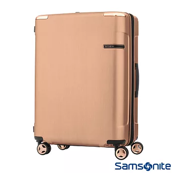 Samsonite 新秀麗 28吋 Evoa 拉絲光澤防盜拉鍊抗震輪TSA硬殼行李箱(玫瑰金)