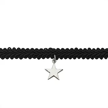 Snatch 銀星星大風吹編織邱可頸鍊 / Big Silver Star Knit Choker Necklace