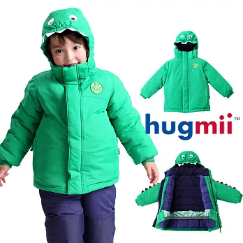 【hugmii】兒童加厚保暖防風防水滑雪衣_恐龍S95-115cm