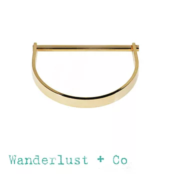 Wanderlust+Co 澳洲品牌 金色半月形X平衡骨幾何造型手環 BAR