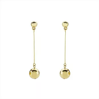 Snatch 懸吊鐵球耳環-金 / Hang on Metal Ball Earrings - Gold