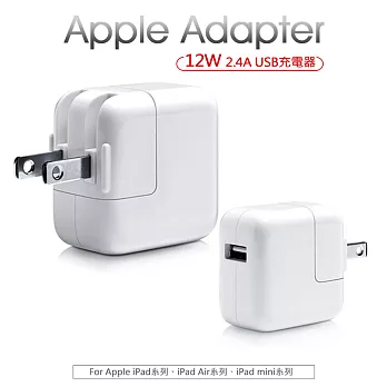 Apple 12W 2.4A快充 USB 電源轉接器 旅充 iPad/iPhone (裸裝)