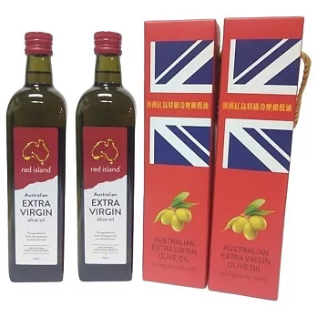 澳洲red island 特級冷壓初榨橄欖油 750ml 雙入禮盒組