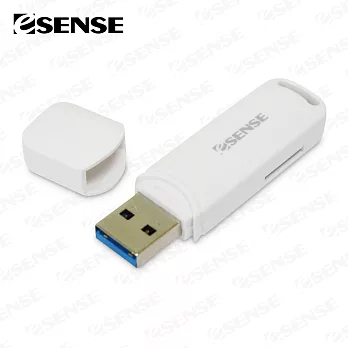 Esense C2X USB 3.0 SD/T-FLASH 讀卡機(17-CSX220)白色