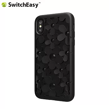 SwitchEasy Fleur iPhone X 3D花朵防摔保護殼-黑色