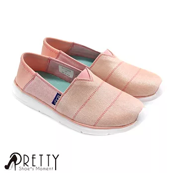 【Pretty】珠光質感兩穿輕量休閒鞋EU35粉紅色