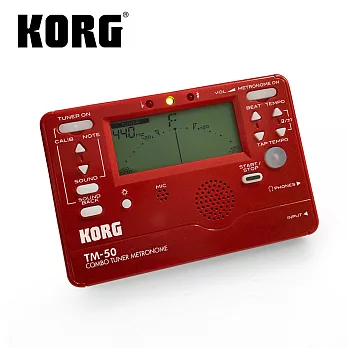 KORG TM-50 全功能冷光調音/節拍器(紅色)