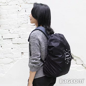 Bagcom 通用型背包防水雨罩-黑色