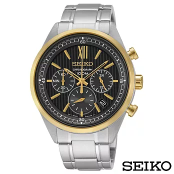 SEIKO精工卓越頂尖三眼計時石英腕錶 SSB156P1