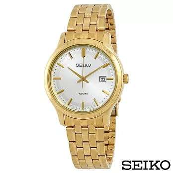 SEIKO精工卓越耀眼金系風尚石英腕錶 SUR148P1