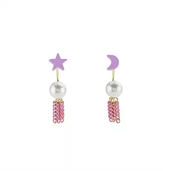 Snatch 星月仙子戀愛中流蘇耳環-粉紫 / Fairy Fall In Love Earrings - Purple