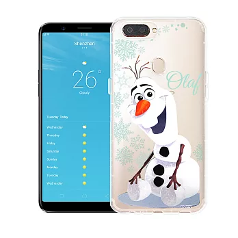 冰雪奇緣展場限定版 OPPO R11s 透明軟式空壓殼 手機殼(雪花雪寶)