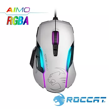 ROCCAT Kone-AIMO魔幻系列 艾摩版 RGBA電競滑鼠-白
