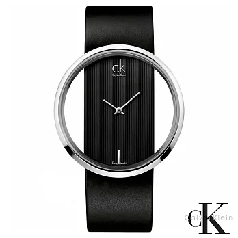 CalvinKlein個性美型鏤空石英腕錶K9423107