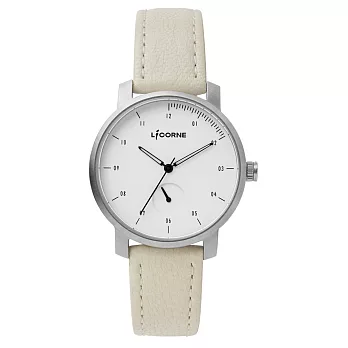 【LICORNE】MYO系列 精工品味經典簡約手錶 (白黑/米白 LT124LWWB-LICL)