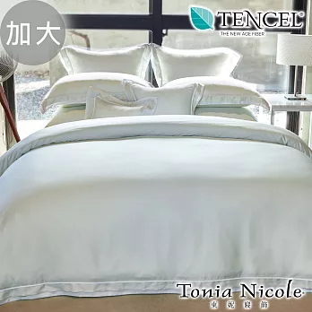 【Tonia Nicole東妮寢飾】智慧女神環保印染100%萊賽爾天絲刺繡被套床包組(加大)