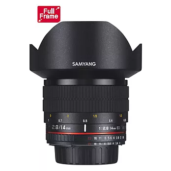 SAMYANG 14mm F2.8 ED 廣角手動鏡頭(公司貨 CANON EF)-加送LP1拭鏡筆