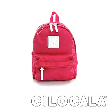 【CILOCALA】亮彩尼龍防潑水後背包 (小) 亮粉色