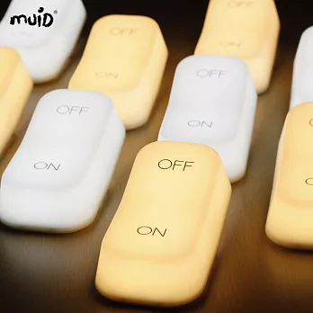 【MUID】ON-OFF 創意重力感應開關燈/ 充電LED小夜燈黃色光