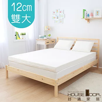 【House door 好適家居】天絲®TENCEL®舒柔表布 12cm厚竹炭記憶床墊(雙大6尺)