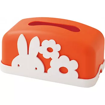 日本製造 米飛兔硬式面紙盒-橘SAN-1355-O