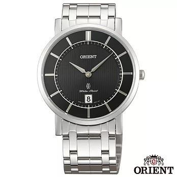 ORIENT東方錶優雅紳士藍寶石石英腕錶-黑x38mmFGW01005B0