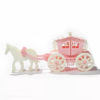 Papero紙風景 DIY迷你模型-馬車(粉紅)/Carriage (Pink)