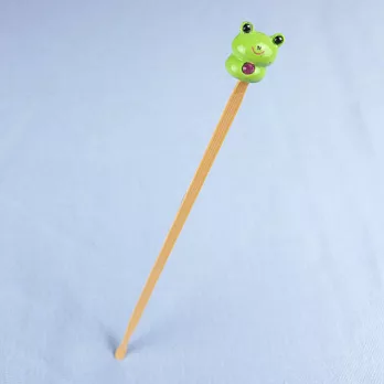 【日本進口】開運耳扒子-綠青蛙粉紅鑽-慶賀