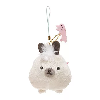 San-X 麻糬兔兔子朋友系列毛絨公仔吊飾。小柴兔