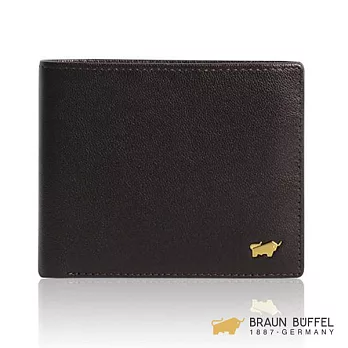 【BRAUN BUFFEL】.德國小金牛 - 路易斯系列12卡中翻窗格皮夾 - BF313-317H-BR褐色