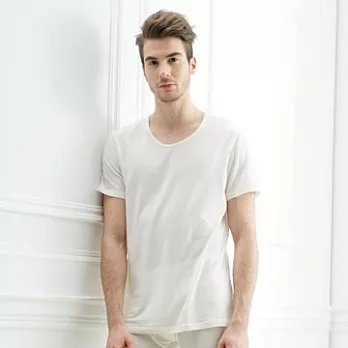 【樂齡網】Edenswear台灣製鋅纖維抗 敏系列-男短袖內衣M白
