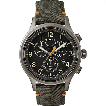 【TIMEX】 天美時 Allied Chrono系列 復刻潮流三眼計時手錶 (黑/橄欖綠TXTW2R60200)