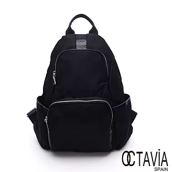 OCTAVIA 8 - 玩世界 尼龍多口袋功能極簡後背包- 出走黑