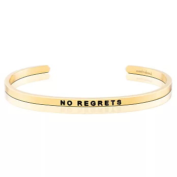 MANTRABAND No Regrets 金色手環 這是我的人生 不許遺憾