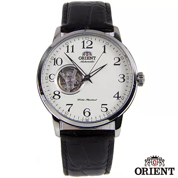 ORIENT東方錶純粹經典自動上鍊鏤空機械男錶-白x41mm RA-AG0009S10B