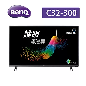 BenQ 32型 HD 低藍光 黑湛屏 顯示器 C32-300 + 視訊盒