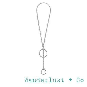 Wanderlust+Co 幾何圈圈銀色長項鍊 可調式長項鍊 CONNECT XL