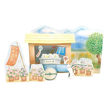 日式風格的冰棒攤位【Hallmark-立體卡片 夏季特別卡/多用途】