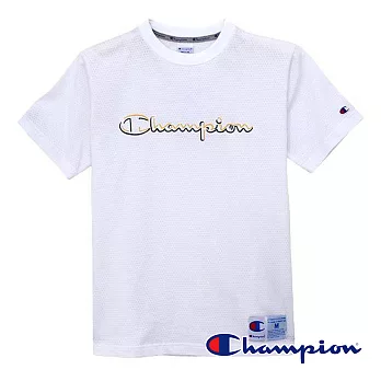 【CHAMPION】17SS AS刺繡字體短Ｔ_M白