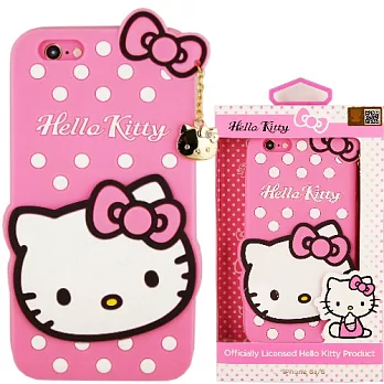 【Hello Kitty】iPhone 6/6s 可愛2D立體保護套粉紅