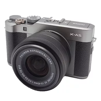 (公司貨)FUJIFILM X-A5 XC15-45mm 變焦鏡組-送64G記憶卡+專用鋰電池(NP-126)+大吹球清潔組+保護貼+相機包/深銀色