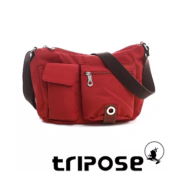 tripose MOVE系列多口袋斜背包番茄紅色