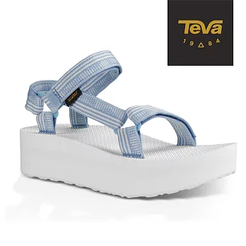 TEVA 美國 女 Flatorm Universal 織帶厚底涼鞋-US5條紋藍