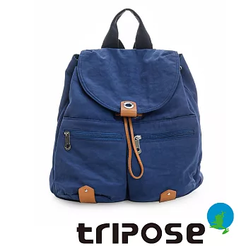 tripose MOVE系列輕休閒翻蓋機能後背包(小)淺藍色