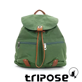 tripose MOVE系列輕休閒翻蓋機能後背包(小)草地綠色