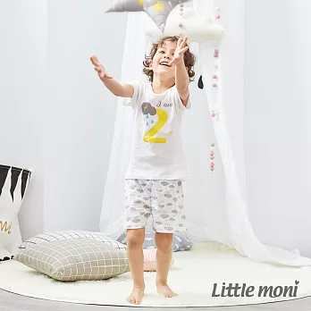 Little moni 家居系列短袖套裝(兩件組)120白色