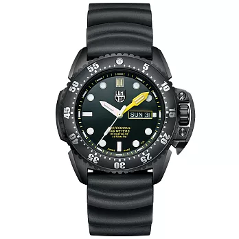 LUMINOX 雷明時Scott Cassell Deep Dive 500米專業潛水機械錶-黑x白時標/44mm A1521