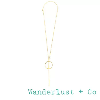 Wanderlust+Co 金色大圈圈項鍊 Y字長項鍊 可前後配戴 FULL CIRCLE